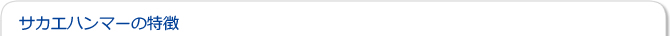 サカエハンマーの特長